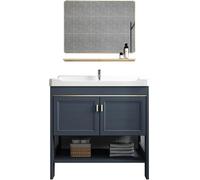 Chambre Vity Armoire avec évier sur Le Dessus Combo Set, évier Simple, Sol Stding Laundry Tub Station De Lavage HD Bassin avec étagères De Rangement, pour AR, Set, 71 * 48cm/28 * 18.8in
