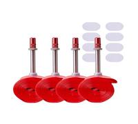 Chambres À Air En TPU Avec Valve Schrader En Métal For Vélo - Ultra Légères For VTT 26/27,5/29 Pouces × 1,9-2,6, 20/24 Pouces × 2,2-2,3(4pcs and 8 patch,48MM AV_SCHRADER VALVE_72G 26X1.9-2.6)
