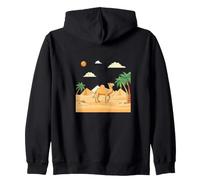 Chameau dans Le désert Parmi Les Dunes de Sable et Les Palmiers Sweat à Capuche