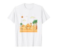 Chameau dans Le désert Parmi Les Dunes de Sable et Les Palmiers T-Shirt Graphique avec Valeur