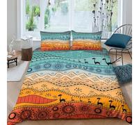 chameau du désert Housse De Couette Pour Adultes Et Enfants Housses De Couettes 3D Imprimé Style bohème E Avec Fermeture À Glissière Parure De Lit Avec Taies Microfibr 3 Pièces Double(200x200cm)