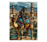 Chameau Palais 1000 Pièces Mini Puzzle pour Adultes | 38x26cm Papier, Décor de la maison, Coupe précise, Cadeau d'anniversaire, Formation cérébrale