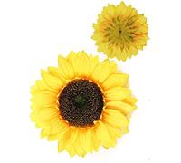 CHAMEEN Lot de 10 têtes de tournesol artificielles décoratives de 18 cm