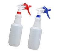 CHAMEEN Lot de 2 flacons pulvérisateurs à pompe résistants aux produits chimiques - Filetage pour acides dilués, alcalins, huiles et graisses - Base en silicone - Sur atomiseur