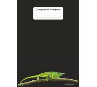 Chameleon Composition Notebook: 100 Wide Ruled Pages, A4 8.27 x 11.69 in, Cute Reptile Gift for Animal Lovers, School & Office