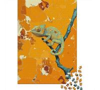 Chameleon on Branch, Puzzle Classique 1000 Pièces, 52x38cm/1000pcs | Pour les w nds tranquilles : ce puzzle adulte 1000 pièces offre un défi plus long aux amateurs de puzzles patients.