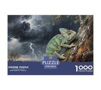 Chaméléon Puzzle 1000 Pièces Cadeau Unique Jeu Éduchatif Défi Jouet À De Qualité Supérieure Peinture Art pour Adultes Enfants 38x26cm/1000pcs