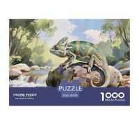 Chaméléon Puzzles 1000 Pieces Cadeau Unique Jeu Éducatif Défi Jouet À De Qualité Supérieure Peinture Art pour Adultes Et Enfants À Partir De 12 Ans 70x50cm/1000pcs