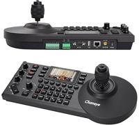 Chameye Contrôleur PTZ PoE avec 4D Joystick, Caméra PTZ Joystick Contrôleur avec écran LCD 3 Pouces pour Le culte Religieux, l'éducation, la Diffusion en Direct Youtube OBS vMix, E300