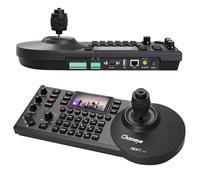 Chameye Contrôleur PTZ PoE avec 4D Joystick, Contrôleur avec écran LCD pour Le culte Religieux, l'éducation, Diffusion en Direct Youtube OBS vMix, Licence NDI Incluse (E300)