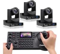 Chameye Ensemble de NDI Caméra PTZ avec 30X Zoom Optique(C730N*3+E300 Contrôleur PTZ)