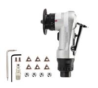 Chamfering Mini Deburring Metal 30000rpm Circular Edge, Small-Diameter Grinding Wheel, Air Beveling Machine Pneumatic Tool, 45 Degree Chamfering Device for Angle Grinder(Color:Silver+6*C angle)