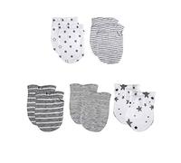 Chamie Baby Cotton Scratch Mittens-5 Pairs pour bébés garçons filles Nouveau-né, 0-6 mois