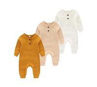 Chamie Grenouillère en tricot à manches longues pour bébé garçon et fille 0-18 mois, Couleur 5, 6 mois