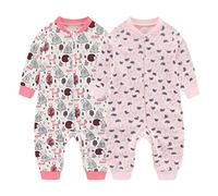 Chamie Grenouillère pour bébé garçon et fille, double fermeture éclair et protection du cou, pour dormir et jouer, 3 à 24 mois, Couleur 1, 18 mois