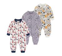 Chamie Grenouillère pour bébé garçon et fille, double fermeture éclair et protection du cou, pour dormir et jouer, 3 à 24 mois, Couleur 9, 24 mois