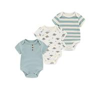 Chamie Lot de 3 bodies à manches courtes pour bébé garçon et fille de 0 à 12 mois, Couleur 12, 9-12 Months