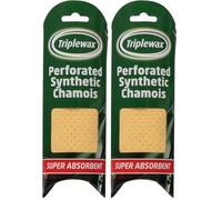 Chamois en Cuir véritable perforé Triplewax, Moyen (Lot de 2)