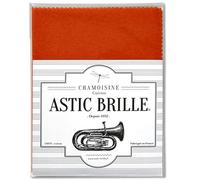 Chamoisine Spéciale Cuivres - Nettoyage et Entretien Trompette, Saxophone, Tuba, Cor, Euphonium - 100% Coton Naturel - Fabriquée en France - Astic Brille