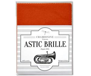 Chamoisine Spéciale Cuivres - Nettoyage et Entretien Trompette, Saxophone, Tuba, Cor, Euphonium - 100% Coton Naturel - Fabriquée en France - Astic Brille