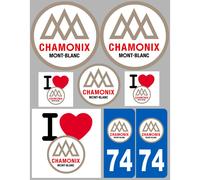 Chamonix-Mont-Blanc (8 Autocollants Variés) - Sticker/Autocollant