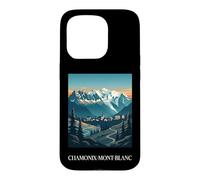 Chamonix Mont Blanc Alpes Alpes Françaises Montagne Rétro Coque pour iPhone 15 Pro