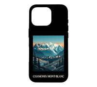 Chamonix Mont Blanc Alpes Alpes Françaises Montagne Rétro Coque pour iPhone 16 Pro