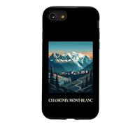 Chamonix Mont Blanc Alpes Alpes Françaises Montagne Rétro Coque pour iPhone SE (2020) / 7/8