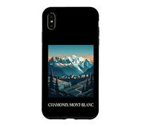Chamonix Mont Blanc Alpes Alpes Françaises Montagne Rétro Coque pour iPhone XS Max