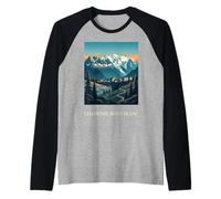 Chamonix Mont Blanc Alpes Alpes Françaises Montagne Rétro Manche Raglan