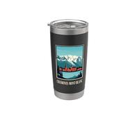 Chamonix Mont Blanc Montagne Alpine Voyage Art Gobelet isotherme en acier inoxydable double paroi
