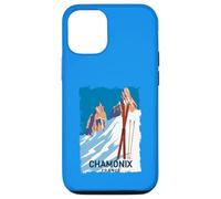 Chamonix Mont Blanc Ski des Alpes Françaises Sport Hiver Vintage Coque pour iPhone 12/12 Pro