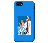 Chamonix Mont Blanc Ski des Alpes Françaises Sport Hiver Vintage Coque pour iPhone SE (2020) / 7/8
