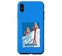 Chamonix Mont Blanc Ski des Alpes Françaises Sport Hiver Vintage Coque pour iPhone XS Max