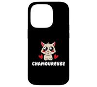 Chamoureuse Kawaii Mignon Jeu de Mot Chaton Adorable Cartoon Coque pour iPhone 14 Pro