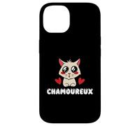 Chamoureux Kawaii Mignon Jeu de Mot Chaton Adorable Cartoon Coque pour iPhone 14