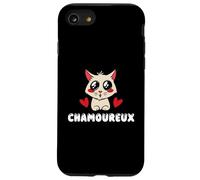 Chamoureux Kawaii Mignon Jeu de Mot Chaton Adorable Cartoon Coque pour iPhone SE (2020) / 7/8