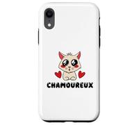 Chamoureux Kawaii Mignon Jeu de Mot Chaton Adorable Cartoon Coque pour iPhone XR