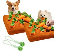 Champ à renifler - jouet interactif pour animaux, Tapis de fouille chien, Carotte jouet chien, Amovible et lavable en machine, Pour l'entraînement olfactif et la limitation de l'alimentation (2PCS)