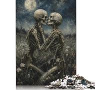 Champ au Clair de Lune pour Couple de squelettes Puzzle 300 Pièces