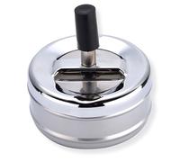 CHAMP Cendrier Poussoir en Acier Inoxydable pour Cigarettes, Rond, Design Classique et Épuré, Idéal Tables, Bars Intérieur et Extérieur, 40447657