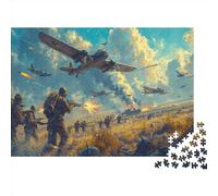 Champ de bataille 1000 Pièces Puzzle Pour Adultes La guerre mondiale Idée Cadeau Challenge Puzzle Aide À La Relaxation Idéal Pour Un Cadeau Puzzle Pour Accrocher Idée Cadeau 1000pcs (75x50cm)