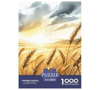 Champ de Blé et Coucher de Soleil Puzzle 1000 Pièces Educa Jouet en Bois Divertissement Créatif Décoration Intérieure Jeu Éducatif Challenge Toy Adultes & Enfants des 14 Ans 38x26cm/1000pcs
