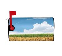 Champ de blé - Housse de boîte aux lettres imperméable et magnétique pour l'extérieur Standard US Grande taille 53,3 x 45,7 cm