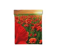 Champ de Coquelicots au Coucher du Soleil, Sac de Rangement pour Femmes, Portefeuille supérieur à Presser, Petit Porte-Monnaie, Pochette de Changement