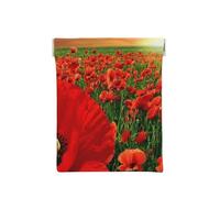 Champ De Coquelicots Coucher De Soleil Champ De Belles Fleurs, Sac de Rangement pour Femmes, Portefeuille supérieur à Presser, Petit Porte-Monnaie, Pochette de Changement