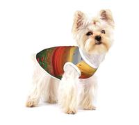 Champ de Coquelicots Rouges au Coucher du Soleil imprimé,T-Shirt sans Manches en Coton pour Animaux de Compagnie, Gilet Respirant, Extensible et Doux,M
