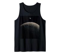 Champ de cratère de Lune avec Petite Terre scène Sombre Minimale Débardeur