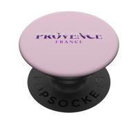 Champ de Lavande à l'intérieur de la Provence Lettres Grasses France Voyage PopSockets PopGrip Adhésif