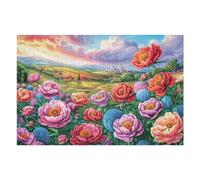 Champ de pâquerettes 1000 Pieces Casse-tête Personne Âgée en Carton Rigide sans Déformation Facile Débutant Thérapie Occupationnelle Anti-Stress Petit Prix 1000 PCS/75x50cm